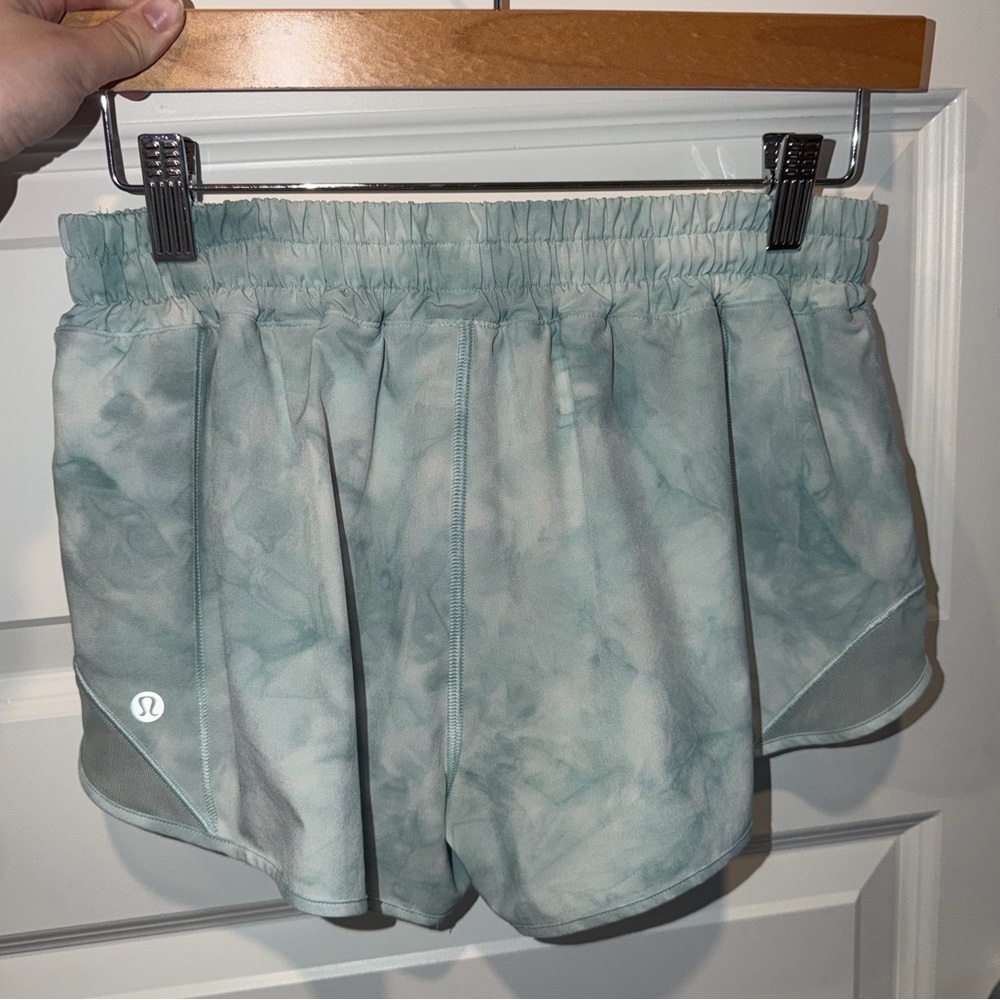 lululemon athletica Women's Light Aqua Tie-Dye Athletic Shorts